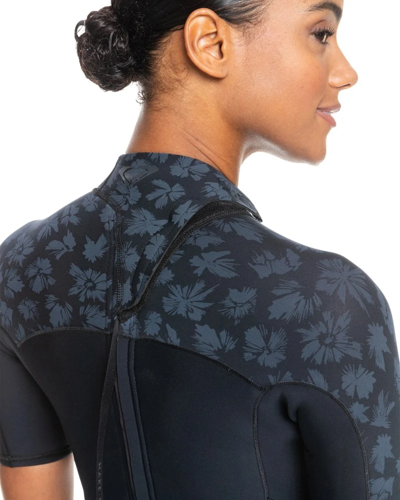 Roxy 2/2 mm Swell Back-Zip Short-sleeve Q-Lock Springsuit Wetsuit- Women's 5 Roxy 2/2 mm Swell Back-Zip Short-sleeve Q-Lock Springsuit Wetsuit- Women's - Image 5