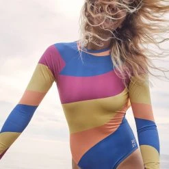 Roxy Pop Surf Long-Sleeve One-Piece Swimsuit - Women's -Teravail Sales Store 67430cef 3694 4559 90c1 c390da0395b6
