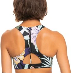 Roxy Active Crop Top Bikini Swimsuit Top - Women's -Teravail Sales Store a8952ad1 6345 435b 8fbf 7f884c1f68b0