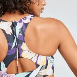 Roxy Active Crop Top Bikini Swimsuit Top - Women's -Teravail Sales Store ad72ab68 2788 41d4 b5ca e61675e5ebbf