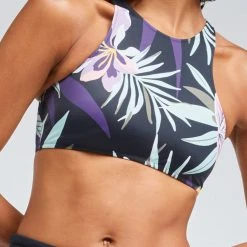 Roxy Active Crop Top Bikini Swimsuit Top - Women's -Teravail Sales Store ecca4d7f 419b 45e9 b362 094788d353b3