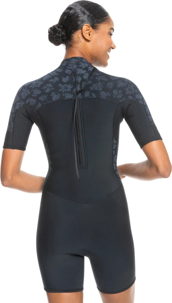 Roxy 2/2 mm Swell Back-Zip Short-sleeve Q-Lock Springsuit Wetsuit- Women's 2 Roxy 2/2 mm Swell Back-Zip Short-sleeve Q-Lock Springsuit Wetsuit- Women's - Image 2